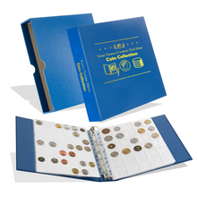 Create a personalized home for your treasured coins with this premium Coin Collection binder and matching protective slipcase. The front cover and spine feature custom gold foil printing with your choice of personalized text and font style.