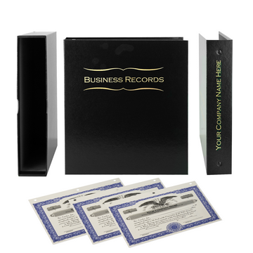 Organize and protect your company records with this complete Business Formation Kit, designed for LLCs, Corporations, and Non-Profit organizations. Each kit includes a premium 3-ring binder with matching slipcase, professionally printed Operating Agreemen