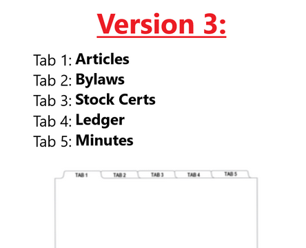 Keep your company organized with this 5-tab set of Corporate Binder Tabs. Designed for professional use, each tab is 1/5 cut and clearly labeled for easy navigation. Reinforced with durable Mylar, these tabs withstand frequent use without tearing. Perfect