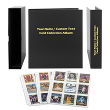 Keep your trading card collection safe, organized, and personalized with this Premium Personalized Card Binder. Featuring 40 high-quality card sleeve sheets with 9 pockets per sheet, this binder can hold up to 720 cards. Each sheet accommodates 18 cards (