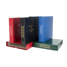 Secure and simplify your family’s most important documents with our Personalized Estate Planning Binder with Slipcase. Designed to keep wills, trusts, deeds, medical directives, and financial records safe and accessible, this high-quality binder provides