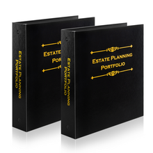 Our Estate Planning Binder 2-Pack delivers excellent value and organization. Each binder is designed with durability and professional style, complete with pre-labeled tabs for simple navigation through wills, trusts, financial records, and more.