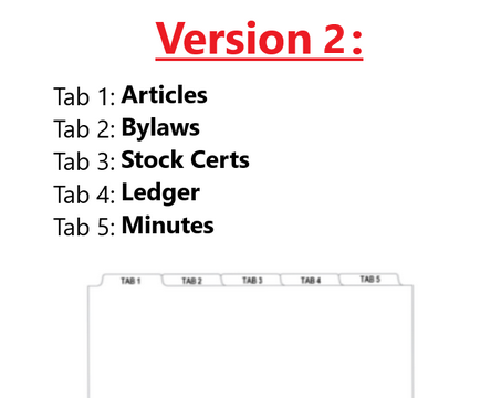 Keep your LLC documents neatly organized with this professional set of 1/5 Cut LLC Binder Tabs. Each set includes five pre-printed dividers for the most common company sections, such as Operating Agreement, Membership Register, State Filings & Annual Repo