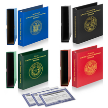 Each kit includes a durable personalized 3-ring binder with matching protective slipcase, a customizable operating agreement, numbered membership certificates, membership and transfer ledger, and premium reinforced index tabs for easy organization.