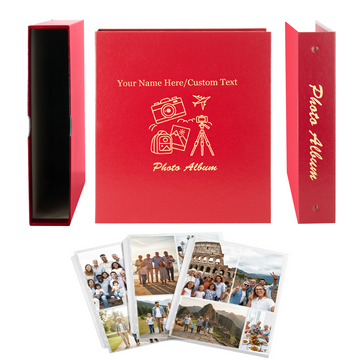 Preserve your cherished memories in style with this Personalized Photo Album. Featuring 35 durable photo sleeves with 6 pockets per sheet, this album can hold up to 210 standard 4" x 6" photos. Customize the cover with a name or special message for a uniq