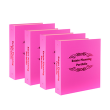 Our Pink Estate Planning Binder 4-Pack offers unbeatable value and organization for families and professionals alike. Each binder comes with pre-labeled tabs to simplify navigation of wills, trusts, financial records, and other essential documents.