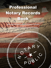 Professional notary records journal with 276 entries, Secure‑Shield® privacy protector, soft cover, and compliant record keeping for all 50 states.